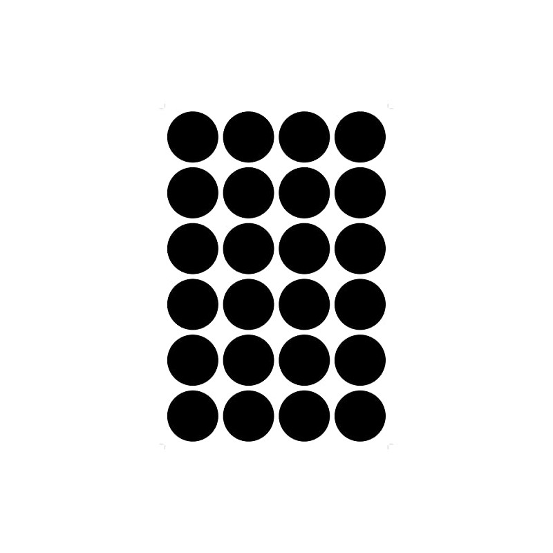 Wallies Peel and Stick Black Chalkboard Dots, Set of 24