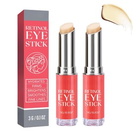 Retinol Eye Stick, Retinol Eye Cream for Dark Circles and Puffy Eyes, Anti Wrinkle Eye Cream Anti Aging, Brightening Eye Balm Stick, Moisturizes, Visibly Reduces Fine Lines Wrinkles, 2PCS