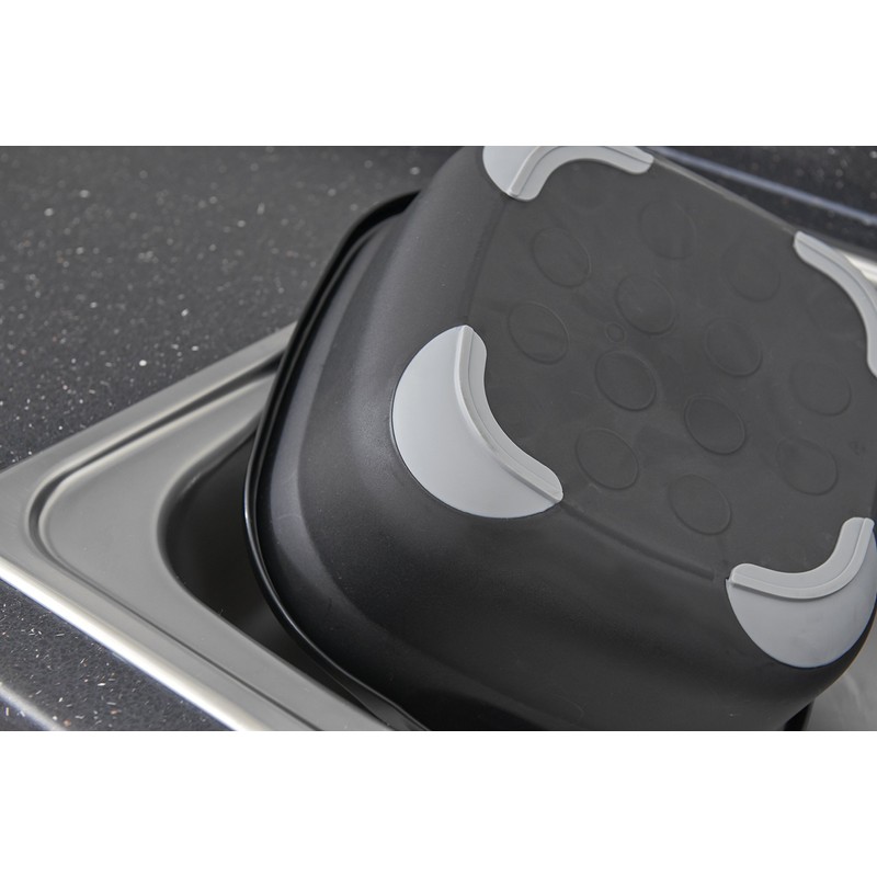 Addis Soft touch Washing Up Bowl, Black/Grey, 9L, 516437