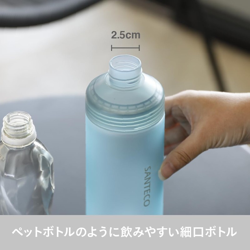 CB Japan SANTECO Water Bottle, Direct Drinking, Rubber Paint, Pink,