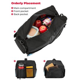 KEMIMOTO Under Seat Storage Bag Compatible with Ruckus 2010-2025 Under Seat Side Zip Pouch Come with Shoulder Straps Bag 30L