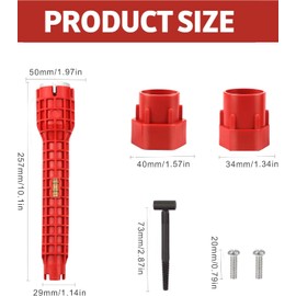 GUOYOU Sink Installer Tool, 8 in 1 Sink Wrench, Multifunctional Tap Key, Tap Wrench, Pipe Wrench, Tap Wrench, for Toilet, Bathroom, Kitchen, Plumbing