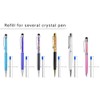 Touch Futu 10x Black/Blue Ink Refill 70mm/7cm Ballpoint Replacement for