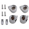 VHEUHZ Toilet Seat Hinge Set Chrome Toilet Seat with Soft