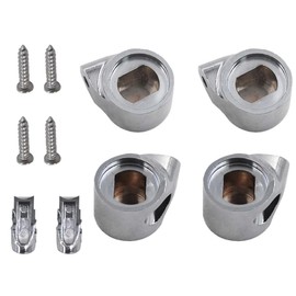 VHEUHZ Toilet Seat Hinge Set Chrome Toilet Seat with Soft Lid and End Cap Fixings and Dampers Compatible with GIRALDA Hall Senso AI0001100R