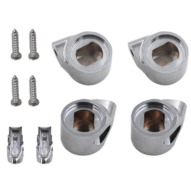VHEUHZ Toilet Seat Hinge Set Chrome Toilet Seat with Soft