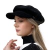CRAGGI Baker Boy Hat Newsboy Cap Cord Black Ladies Hat