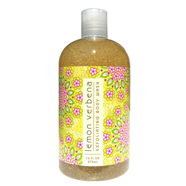 Greenwich Bay LEMON VERBENA Exfoliating Body Wash for Men and Women-Gentle Body Scrub Parabens Free -Sulphates Free-Blended with Loofah, Apricot Seed-Moisturizing Shea Butter -16 oz.