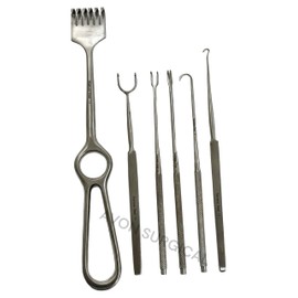 6 Pack - Fomon Volkman Joseph Gillies Skin Hooks Tissue Retractors - Stainless Steel