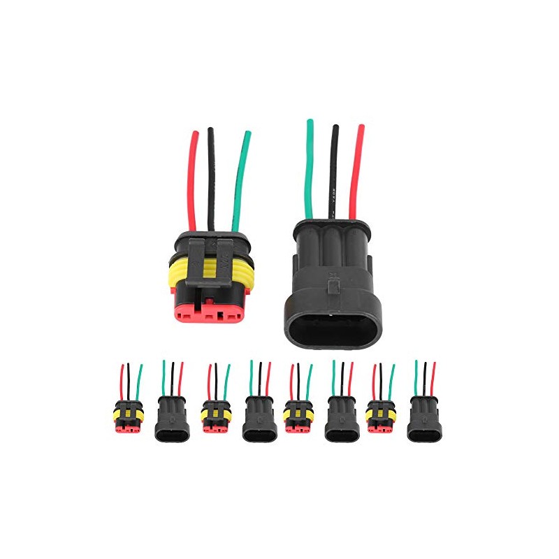 Acouto Conectores eléctricos de 3 pines Conector de 3 pines