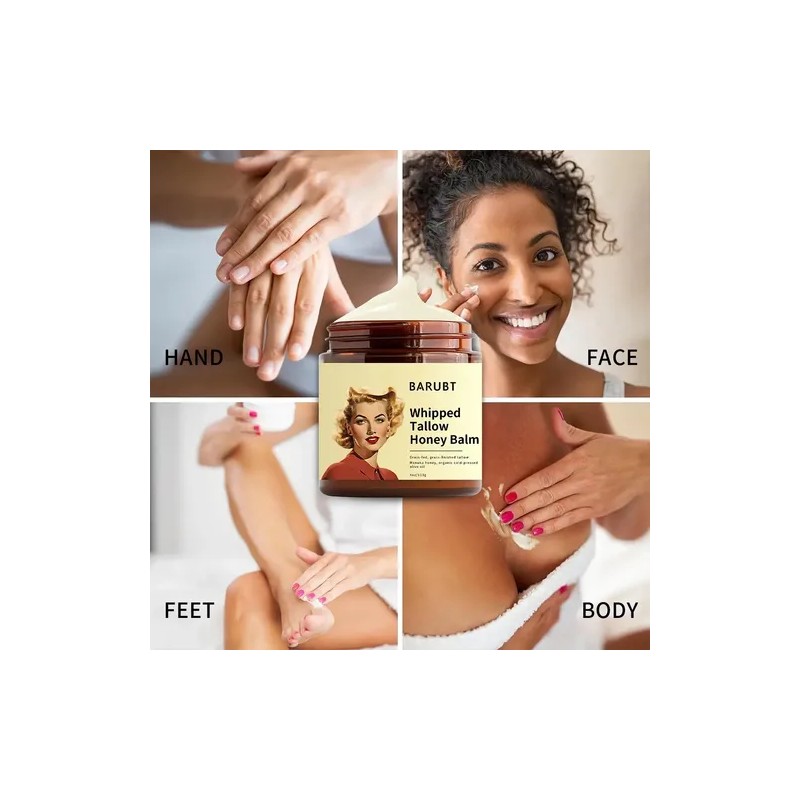 Bálsamo Facial Sebo De Res Miel Crema Hidratante Piel Seca2