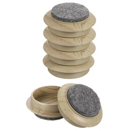 uxcell Non-Slip Furniture Pads, 8Pcs 44mm - Felt Furniture Foot Cups, Round Furniture Leg Protectors Cups Sliders for Hardwood Floors (Dark Wood Grain)