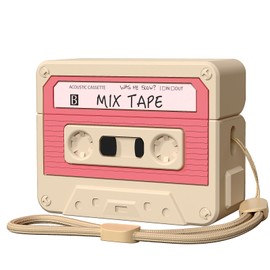 AirPods Pro 2 Case Cover, KOREDA Funny Cassette Tape Design Case for Airpods Pro 2nd Generation/1st Generation (2023/2022/2019), Cute Cartoon Fashion Silicone Protective Case for Women Men