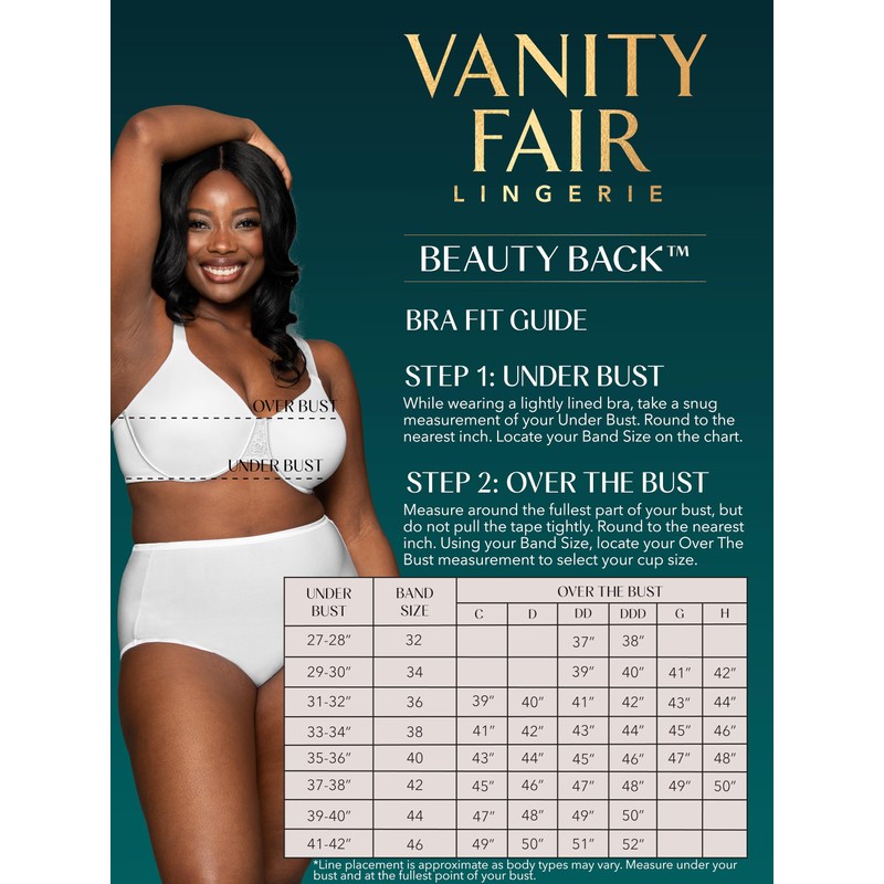 Vanity Fair Vanity Fair womens Beauty Back Smoothing (36c -