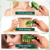2PCS Jade Comb Hair Gua Sha Scalp Gua Sha Green