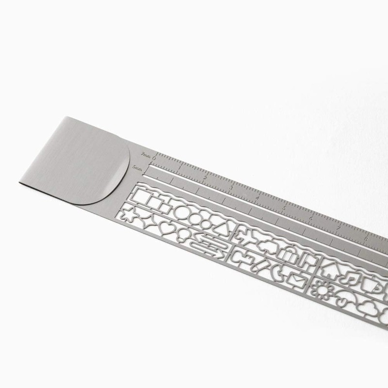 DESIGNPHIL 42289006 Midori Ruler Clip Ruler, Silver A