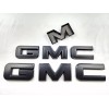 Auto Front & Rear GMC Matte Black OVERLAY Emblem Badge