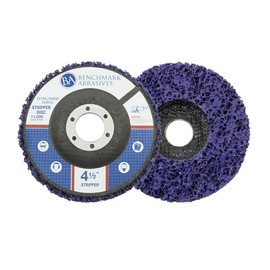Benchmark Abrasives 4 1/2 Inch Stripping Disc with 7/8" Arbor Angle Grinder Disc Rust Remover for Metal Paint Stripper & Removal on Wood, Plastic - Metal Polishing Wheel - (5 Pack), Extra Coarse