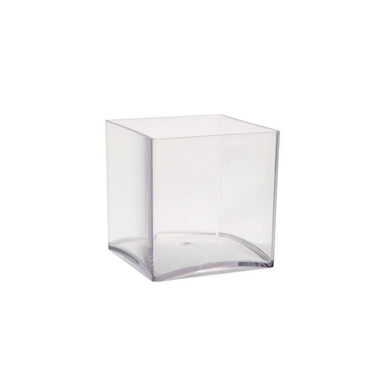 OASIS® clear acrylic cube vase (15cm) by Smithers Oasis