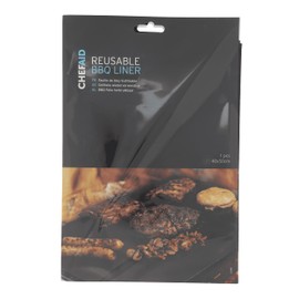 Chef Aid Reusable Non Stick BBQ Grill Foil for Outdoor BBQ Cooking Cooking Indoor Oven 50x40cm Black