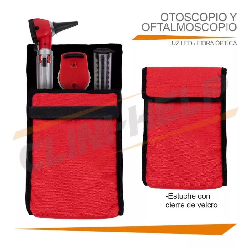 Clini-help Otoscopio Oftalmoscopio Medico Diagnostico Luz Led Estuche