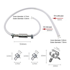 Pricyru Brake Bleeder Hose, One Way Check Valve Tube Bleeding Tool Kit, Universal Car Motorcycle Clutch Brake Fluid Bleeder Kit Brake System Bleeding Tools (1 Set)