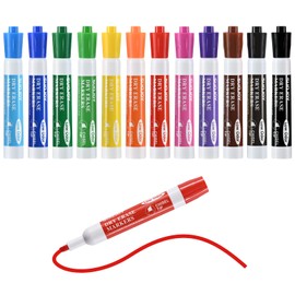 SUQJOY Dry Erase Markers, Chisel Tip Whiteboard Markers, Low Odor Thick Dry Markers, 12 Pack 12 Assorted Color Markers for Classroom, Office & Home Use