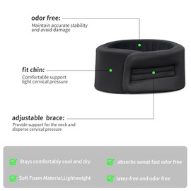 Neck Braces for Neck Pain and Support, Soft Cervical Collar Neck Brace for Sleeping, Adjustable Neck Support Brace, Used for Relieves Pain & Pressure in Spine, Wrap Align Stabilize Vertebrae