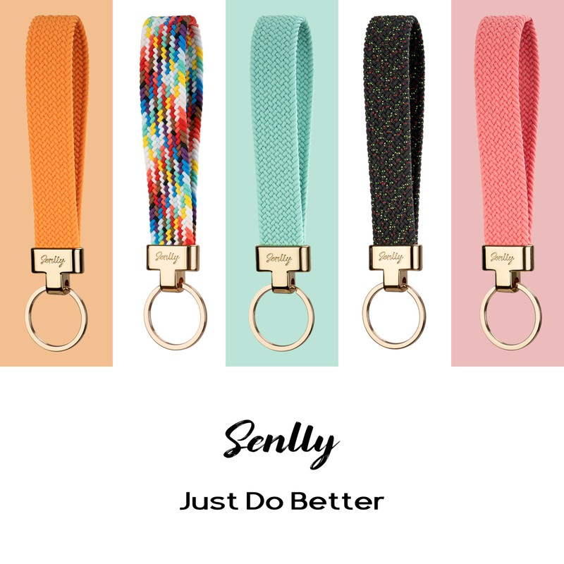 SENLLY Wrist Strap Lanyard, Original Stretchy Key Ring Lanyard, 102