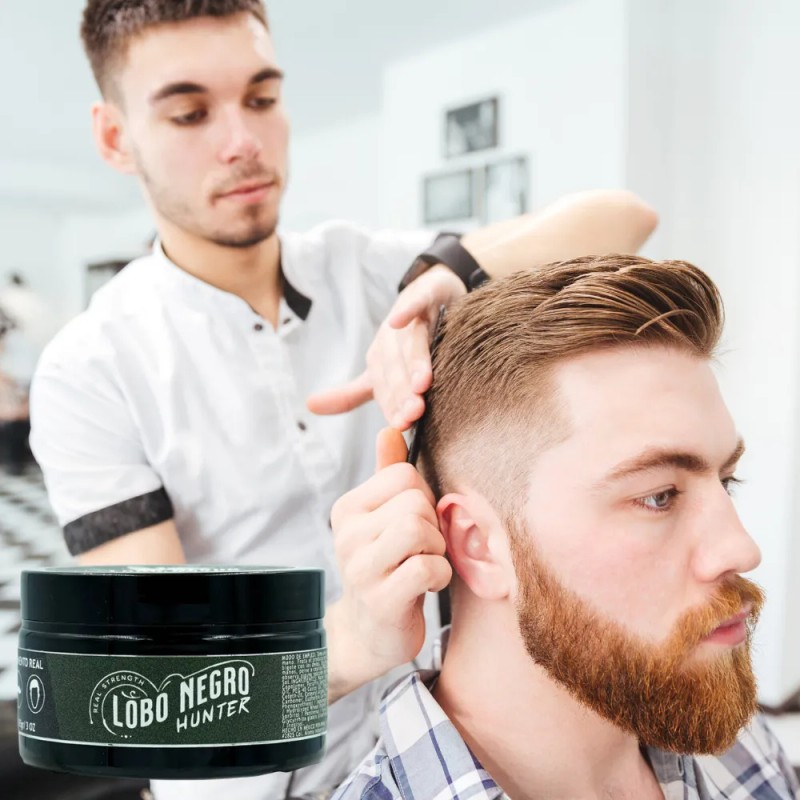 Cera Modeladora Mate Lobo Negro Hunter Cabello Barba 85g