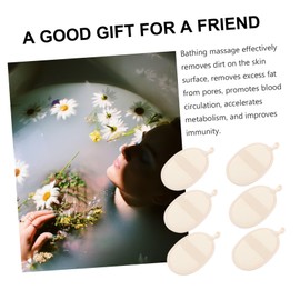 Ipetboom 18 Pcs Loofah Bath Towel Mesh Thick Spa Rubbing Caress Natural Cotton Exfoliating Net Women Bathing Towels Scrubber Loofah Sponge Pad Washing Exfoliate Body Beige Nylon Rope