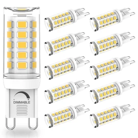 G9 LED Bulb Dimmable 4W, 40W Halogen Equivalent, 4000K Natural White AC 120V G9 Bi Pin Base Light Bulbs, 380LM, No Flicker, 360° Beam Angle, Pack of 10 YUIIP