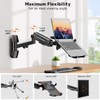PUTORSEN 2-in-1 Laptop Wall Mount, Gas Spring Arm for 10-17