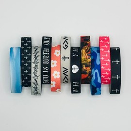 Daily Bible Verse Bracelet Daily Sheepy Bible Verse Christian Bracelet -Jesus is King - Color: WWJD Black