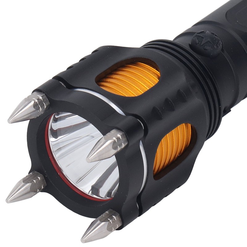 Rechargeable LED Flashlight Self Defense Super Bright Emergency Flashlight for