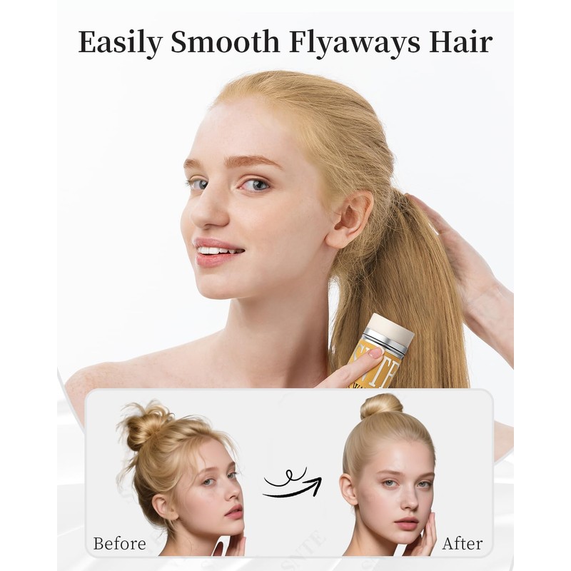 Slick Back Hair Brush, Hair Wax Stick Set - Boar