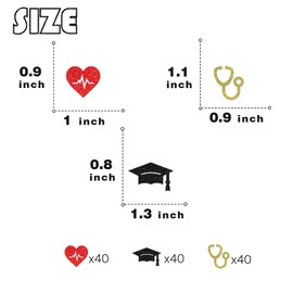 ShuanQ 120pcs Doctor Graduation Confetti - Congrats Grad Sign Party Table Decoration Scatters - Medical School Graduation Party Favors Decoration Kits for DIY Crafts