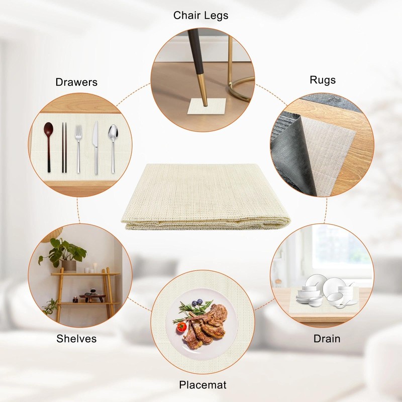Comzantor Pack of 2 Carpet Stoppers, Non-Slip Mats for Carpet,