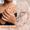 Bestyle Rose Gold Infinity Band Ring Cubic Zirconia Band Rings