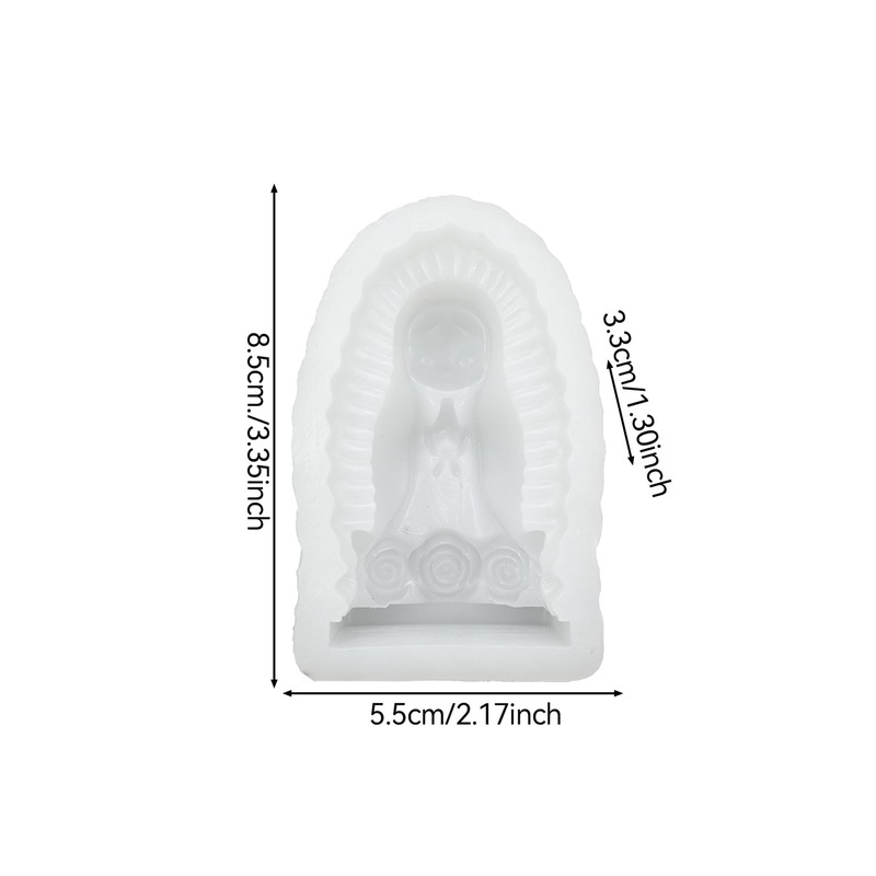 2-Pack Prayer Candle Mold - Virgin Mary Silicone DIY Molding