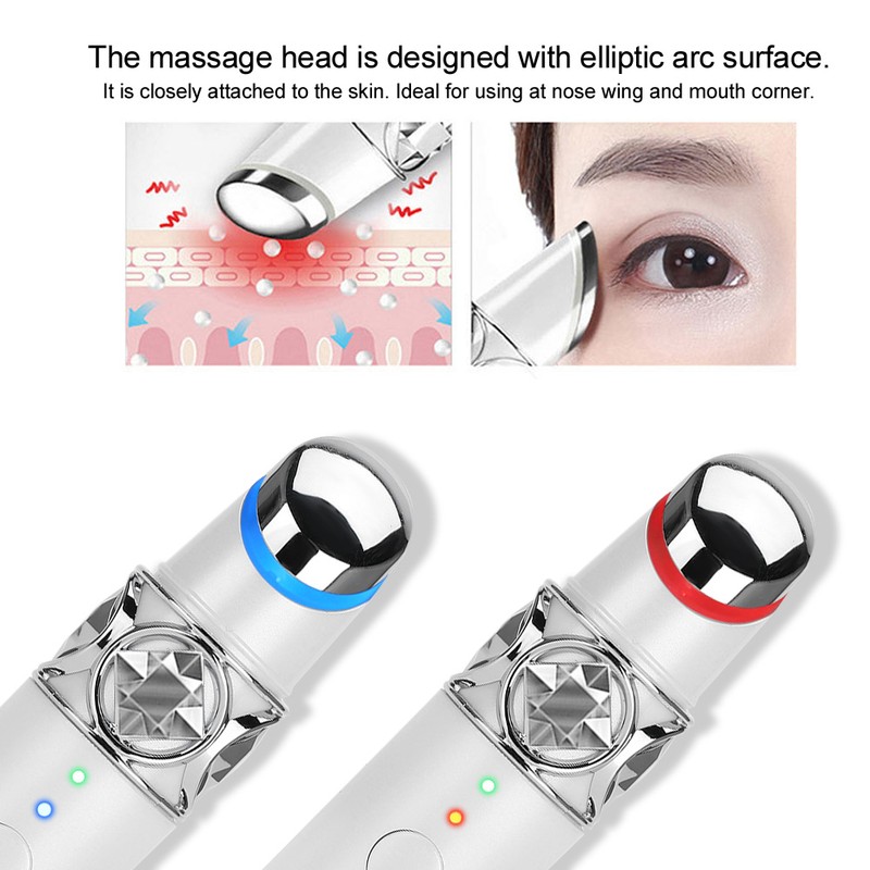 Portable Electric Heating Eyes Lip Massager Light Therapy Wrinkles Removing