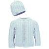 Baby Dove Cárdigan y gorro de punto trenzado para recién