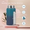Volhoply 14oz Water Bottle with Straw Lid and Silicone Boot