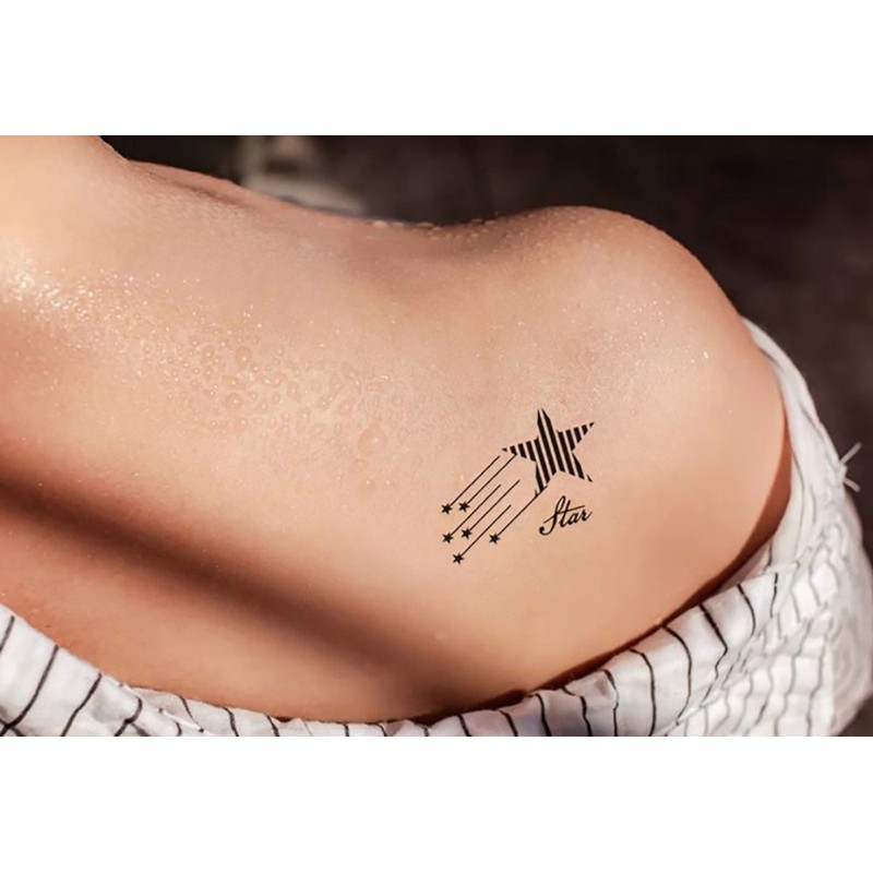 KING HORSE Star Star Tattoo Stickers, Star-1, Regular (hm765)