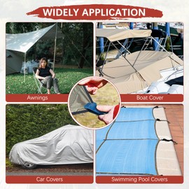 TIXIPEM Tarp Clips Heavy Duty Lock Grip [15PCS] - Tarp Clamps Use for Camping Tarps & Awnings & Car Covers & Swimming Pool Covers & Boat Cover Etc - [Blue-3.3IN] Car Cover Clamp