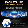Foxelli Rechargeable LED Headlamp - Super Bright, Lightweight, and Comfortable
