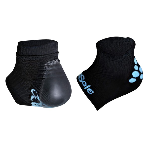 KidSole RX Gel Sports Sock for Kids with Heel Sensitivity from Severs Disease, Plantar Fasciitis (Teen Size 7.5-9, Black)