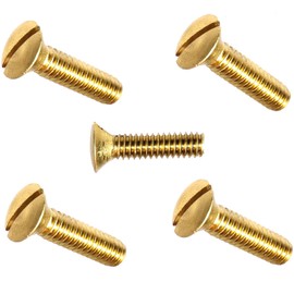 Solid Brass Commercial Slotted Oval Head Machine Screws Kit Hardware 8-32 X 1-1/2" Pack of 25 Fastener Set LS05241F