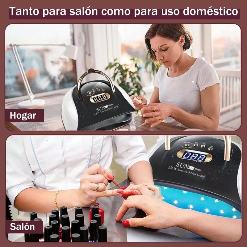 NIBEAUSL Kit De Uñas Lampara De Uñas 256w/57 Led Uv/led