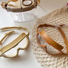 Children's Large Swimming Goggles for Pool & Water Play LF826 Free Size - Dark Brown 3ea